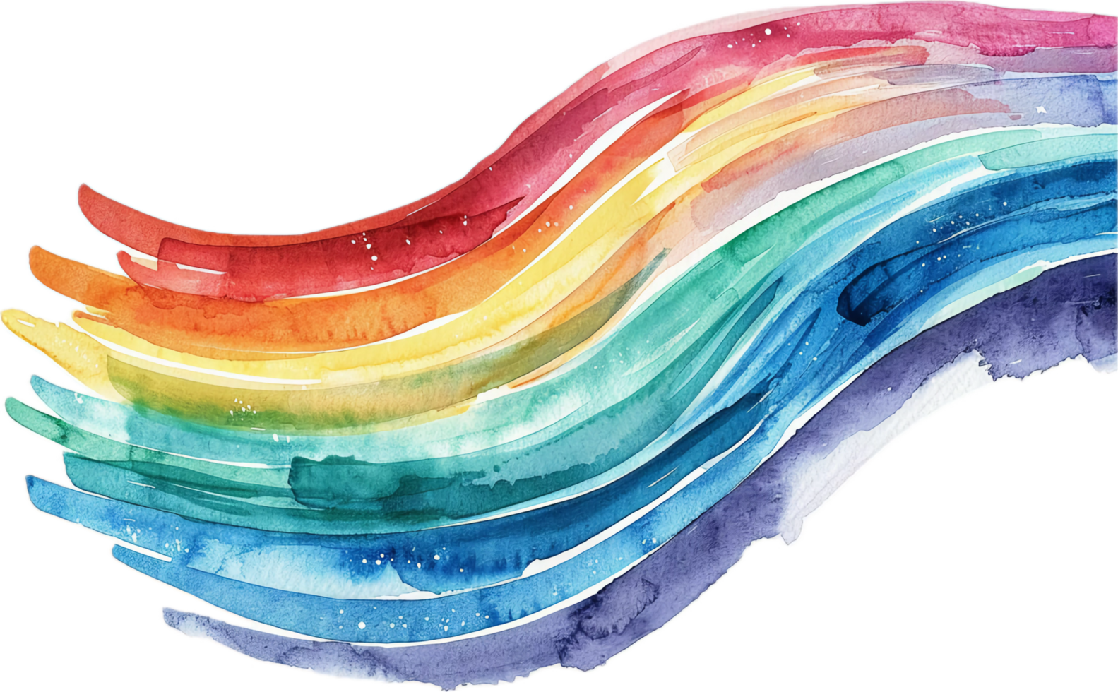 AI generated Abstract Watercolor Rainbow Paint Splash png