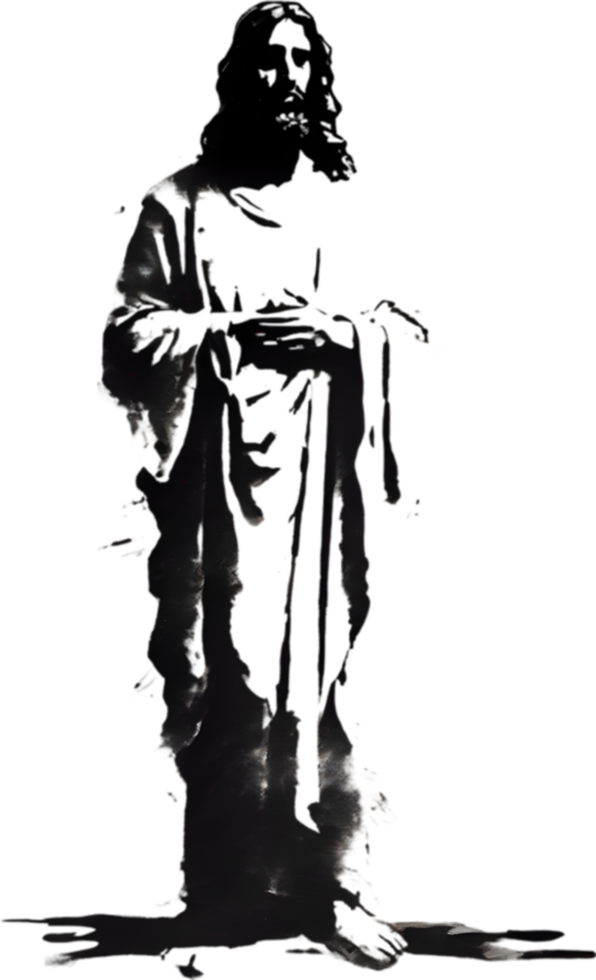 AI generated Watercolor painting of Jesus Christ in an impressionist style. png