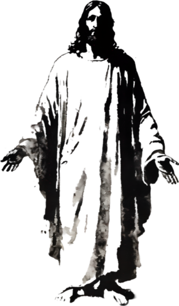 AI generated Watercolor painting of Jesus Christ in an impressionist style. png