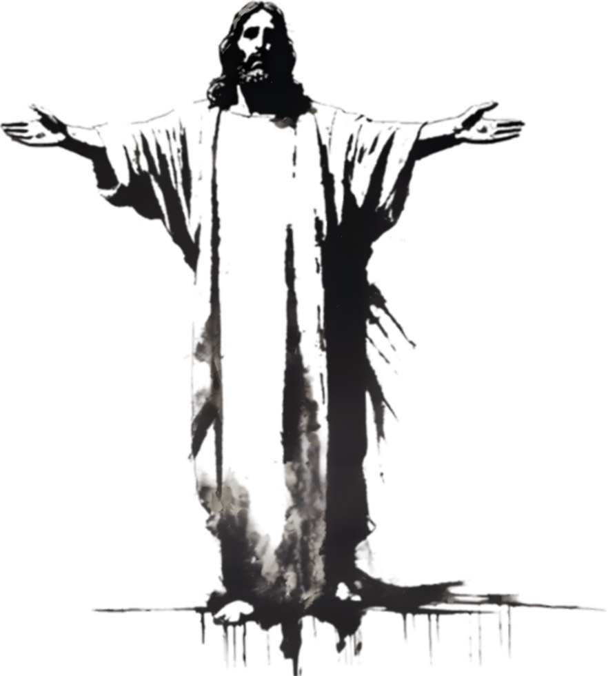 AI generated Watercolor painting of Jesus Christ in an impressionist style. png