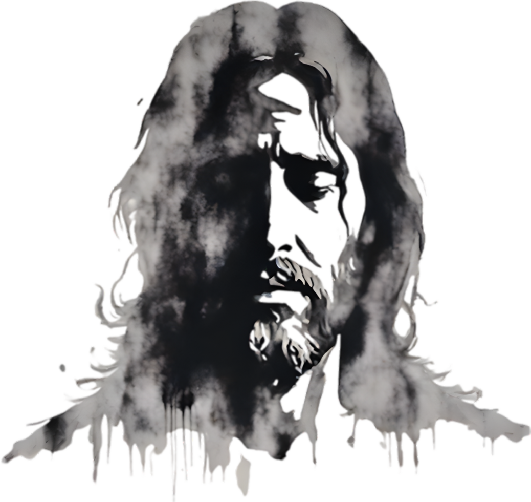 AI generated Watercolor painting of Jesus Christ in an impressionist style. png