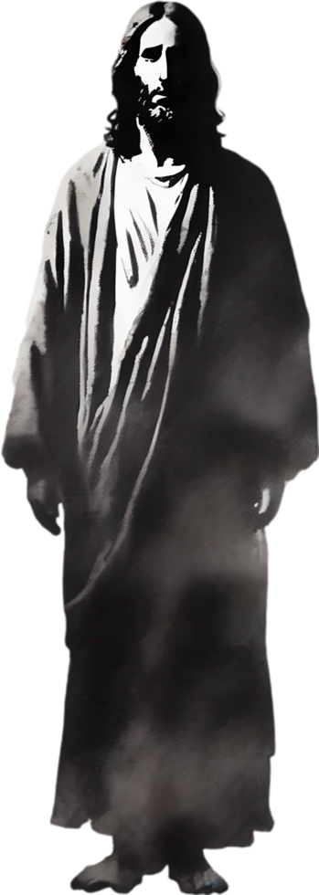 AI generated Watercolor painting of Jesus Christ in an impressionist style. png