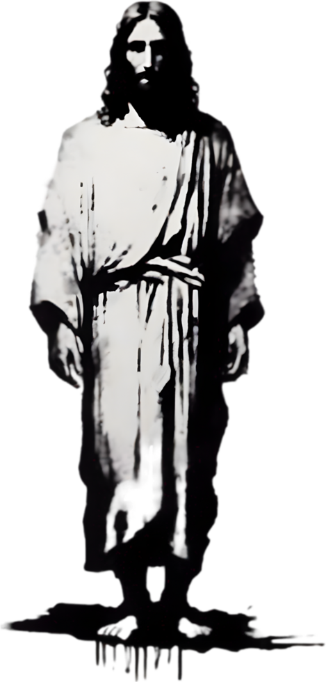 AI generated Watercolor painting of Jesus Christ in an impressionist style. png