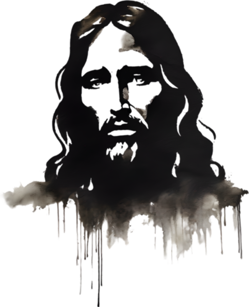 AI generated Watercolor painting of Jesus Christ in an impressionist style. png
