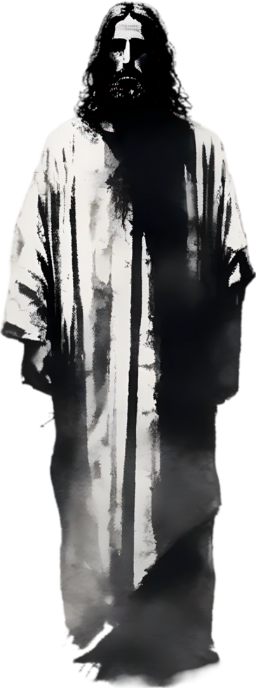 AI generated Watercolor painting of Jesus Christ in an impressionist style. png