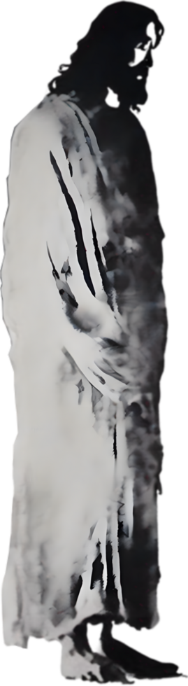 AI generated Watercolor painting of Jesus Christ in an impressionist style. png
