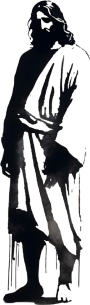 AI generated Watercolor painting of Jesus Christ in an impressionist style. png