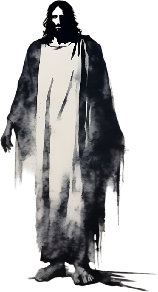 AI generated Watercolor painting of Jesus Christ in an impressionist style. png