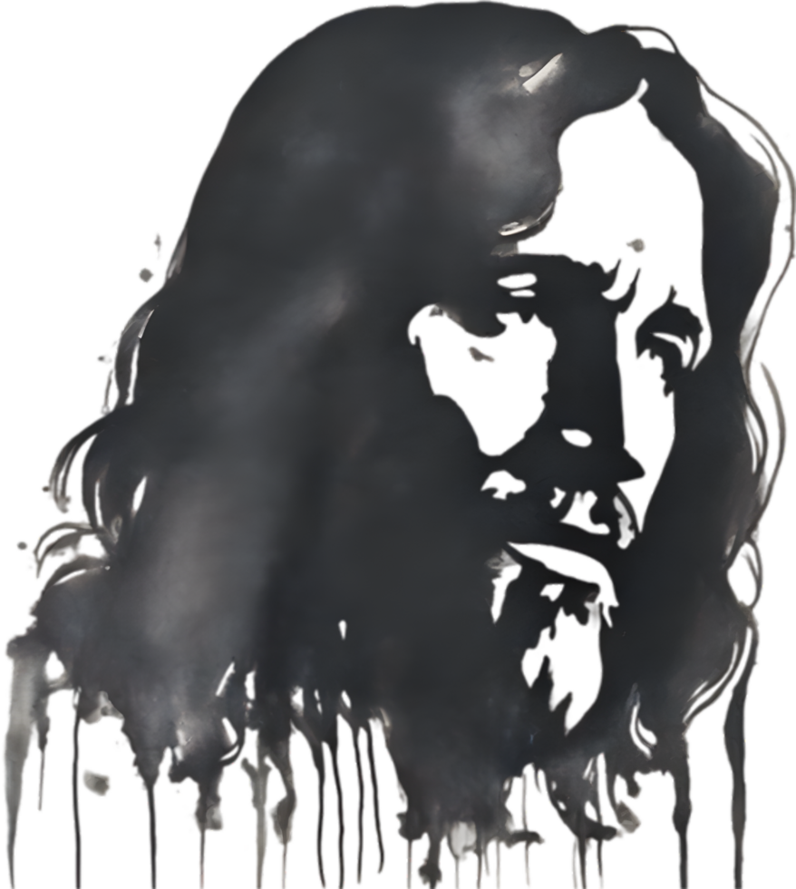 AI generated Watercolor painting of Jesus Christ in an impressionist style. png