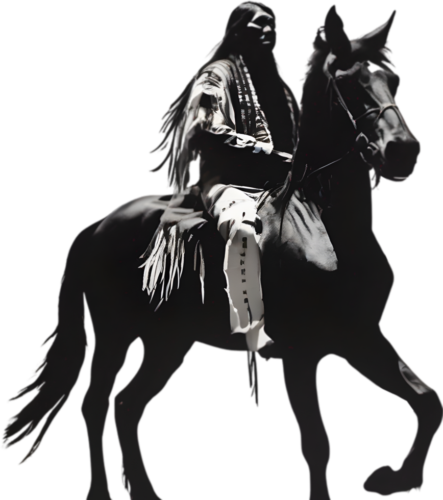 AI generated Portrait of a Native American Indian. png