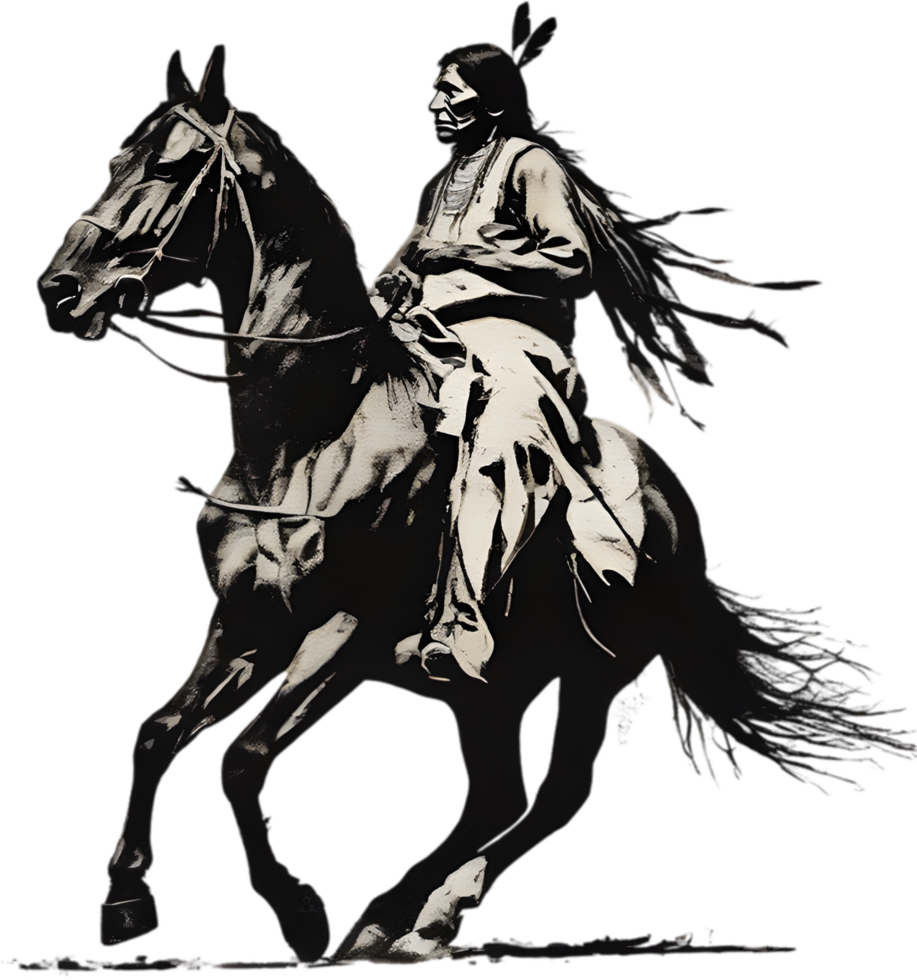 AI generated Portrait of a Native American Indian. png