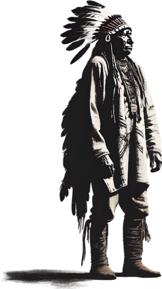 AI generated Portrait of a Native American Indian. png