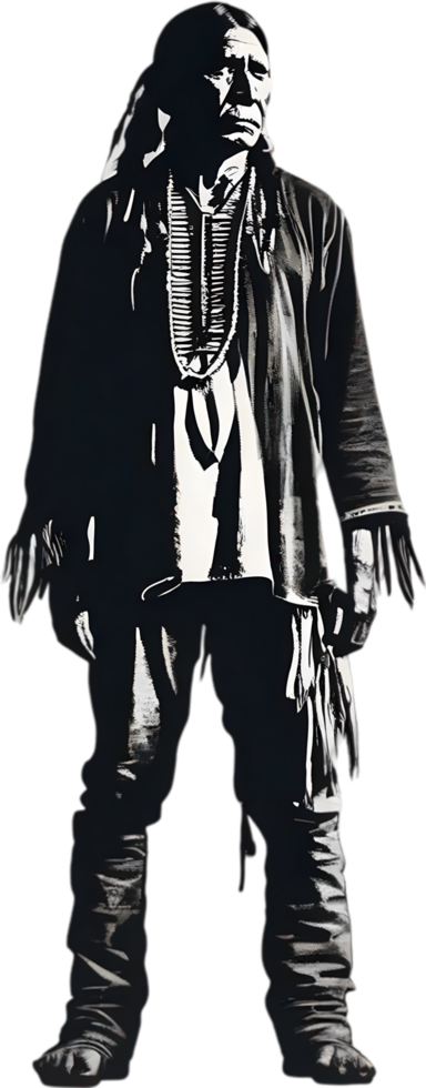 AI generated Portrait of a Native American Indian. png