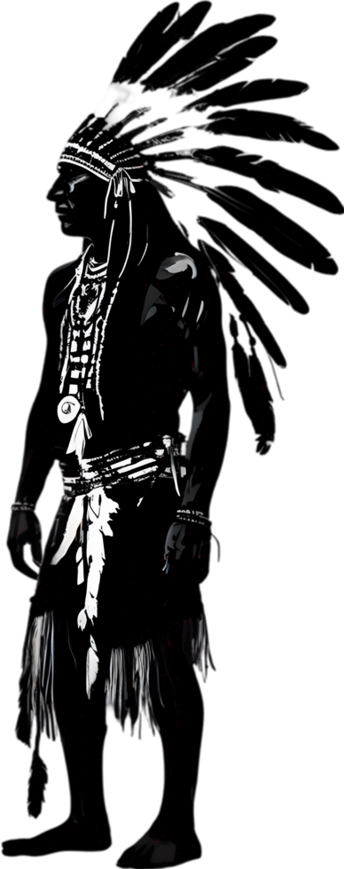 AI generated Portrait of a Native American Indian. png