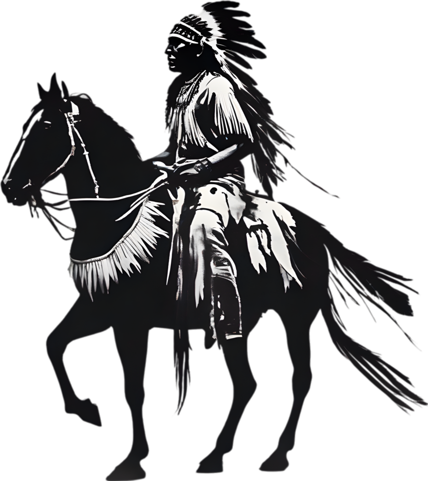 AI generated Portrait of a Native American Indian. png