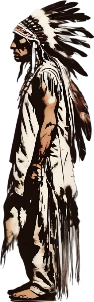 AI generated Portrait of a Native American Indian. png