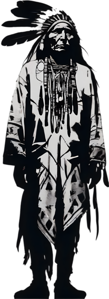 AI generated Portrait of a Native American Indian. png