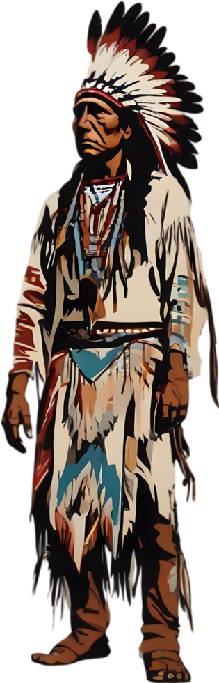 AI generated Portrait of a Native American Indian. png