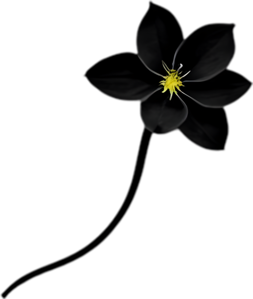 AI generated Nightshade Flowers, Close-up painting of Nightshade Flowers. png