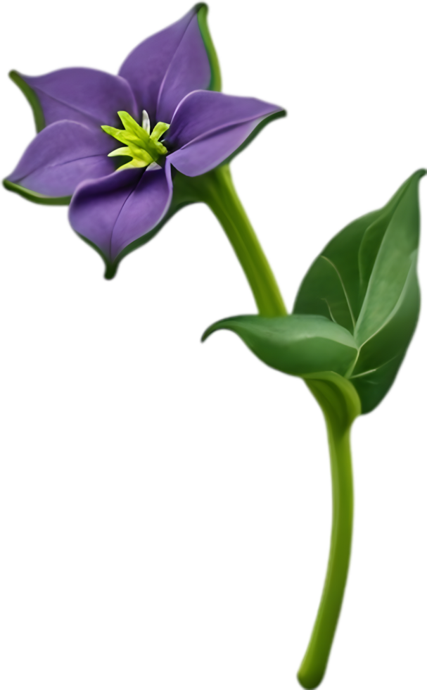 AI generated Nightshade Flowers, Close-up painting of Nightshade Flowers. png