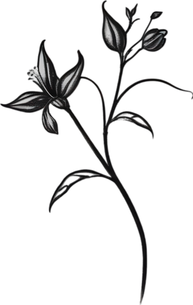 AI generated Nightshade Flowers, Close-up painting of Nightshade Flowers. png