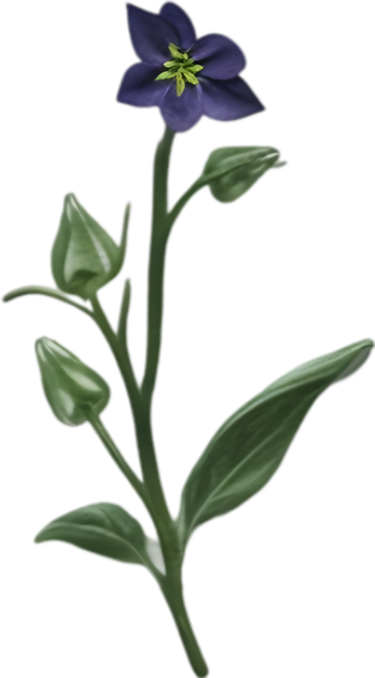 AI generated Nightshade Flowers, Close-up painting of Nightshade Flowers. png