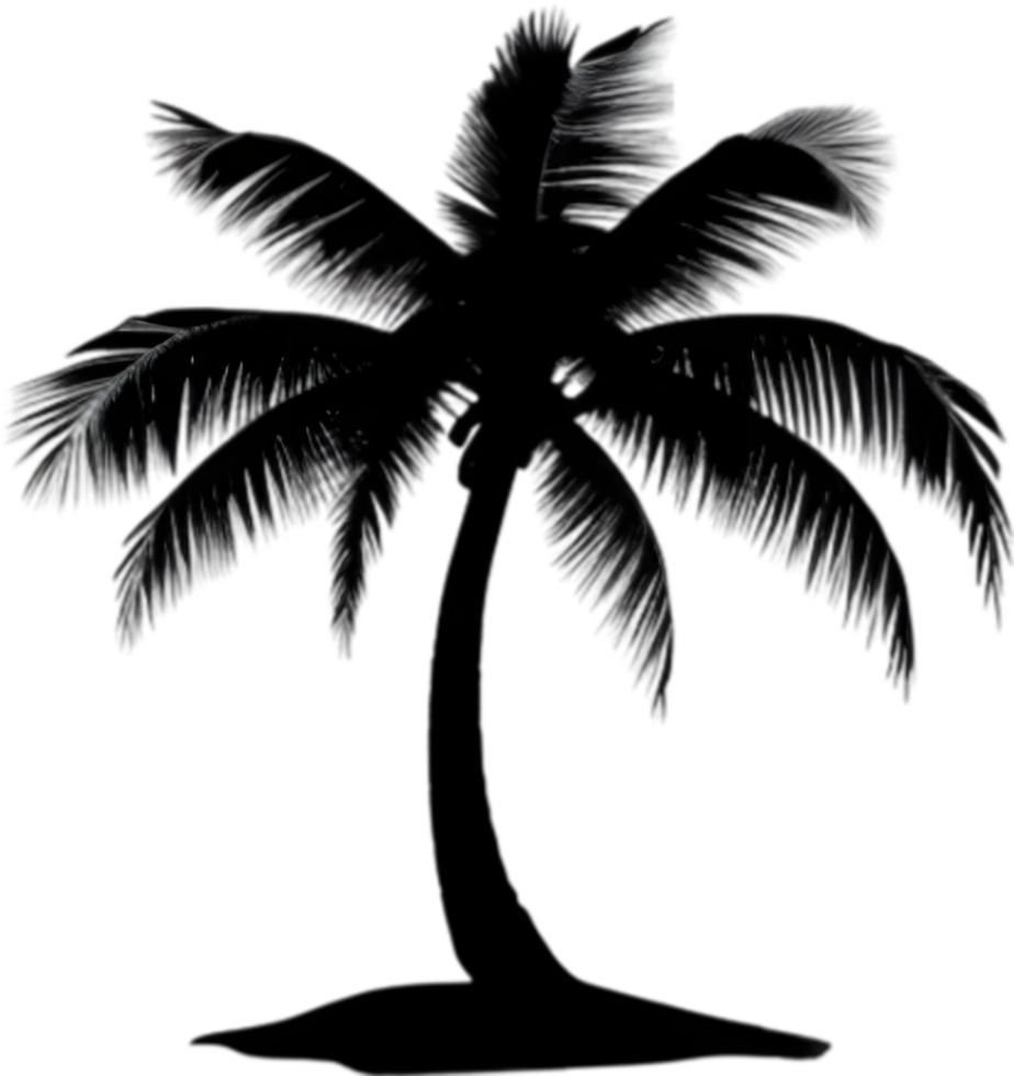 AI generated Palm Tree on an Island icon, a close-up painting of a Palm ...