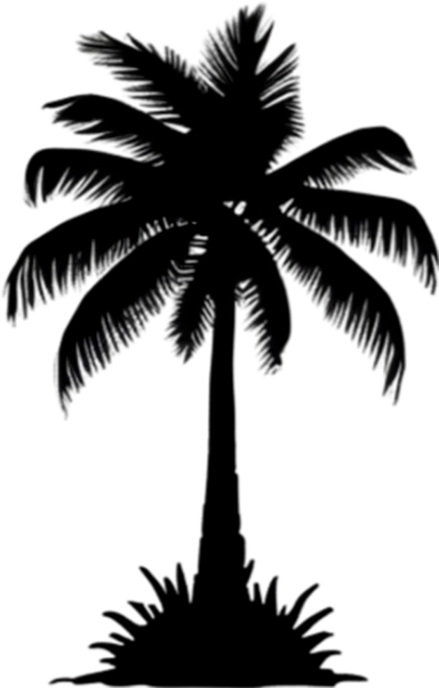 AI generated Palm Tree on an Island icon, a close-up painting of a Palm Tree on an Island. png