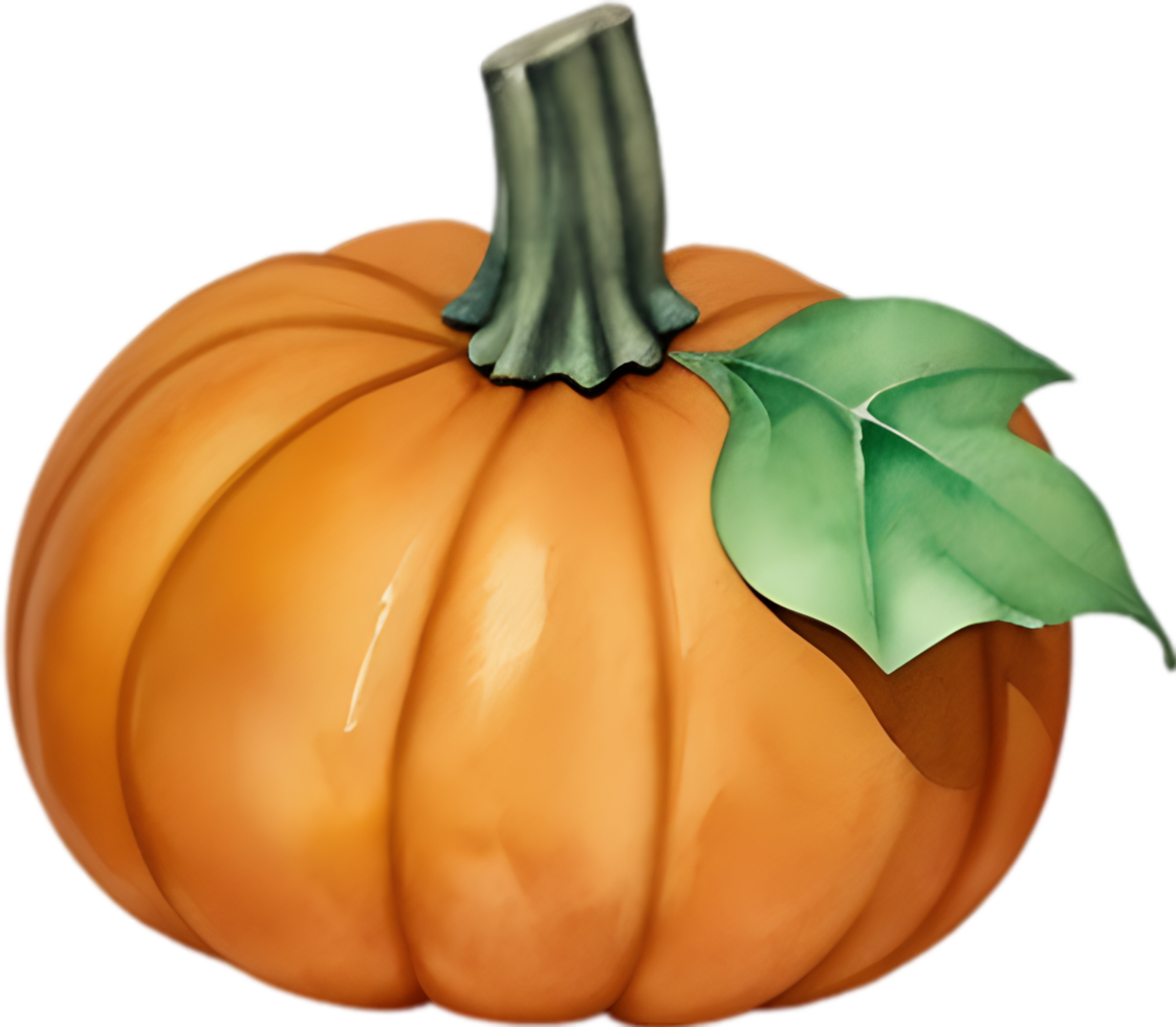 AI generated Pumpkin icon, a close-up painting of a pumpkin. png