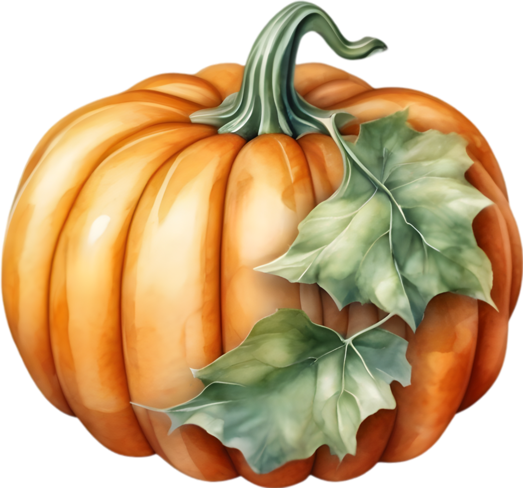 AI generated Pumpkin icon, a close-up painting of a pumpkin. png