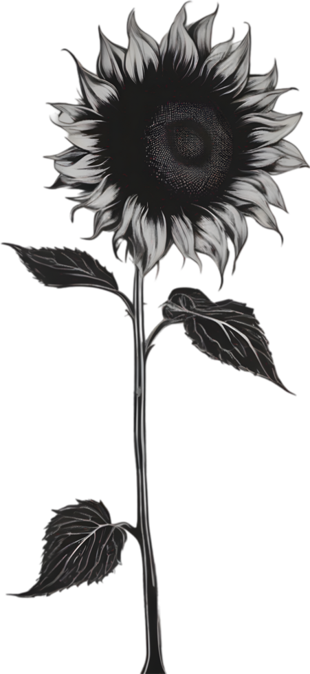 AI generated Sunflower icon, a close-up painting of a Sunflower. png