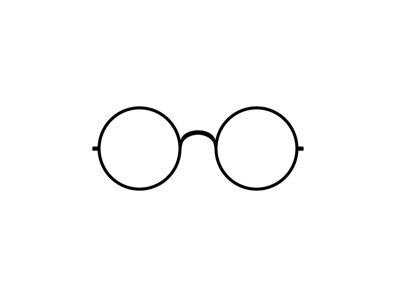 Eye Glasses Silhouette, Front View, Flat Style, can use for Pictogram, Logo Gram, Apps, Art Illustration, Template for Avatar Profile Image, Website, or Graphic Design Element. Vector Illustration