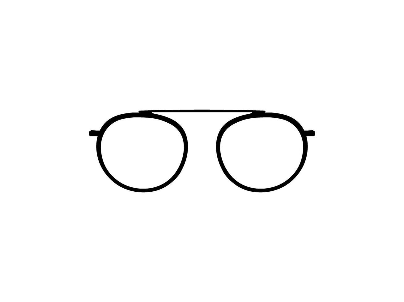 ojo lentes silueta, frente vista, plano estilo, lata utilizar para pictograma, logo gramo, aplicaciones, Arte ilustración, modelo para avatar perfil imagen, sitio web, o gráfico diseño elemento. vector ilustración