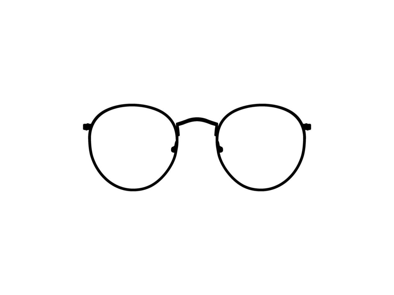 Eye Glasses Silhouette, Front View, Flat Style, can use for Pictogram, Logo Gram, Apps, Art Illustration, Template for Avatar Profile Image, Website, or Graphic Design Element. Vector Illustration