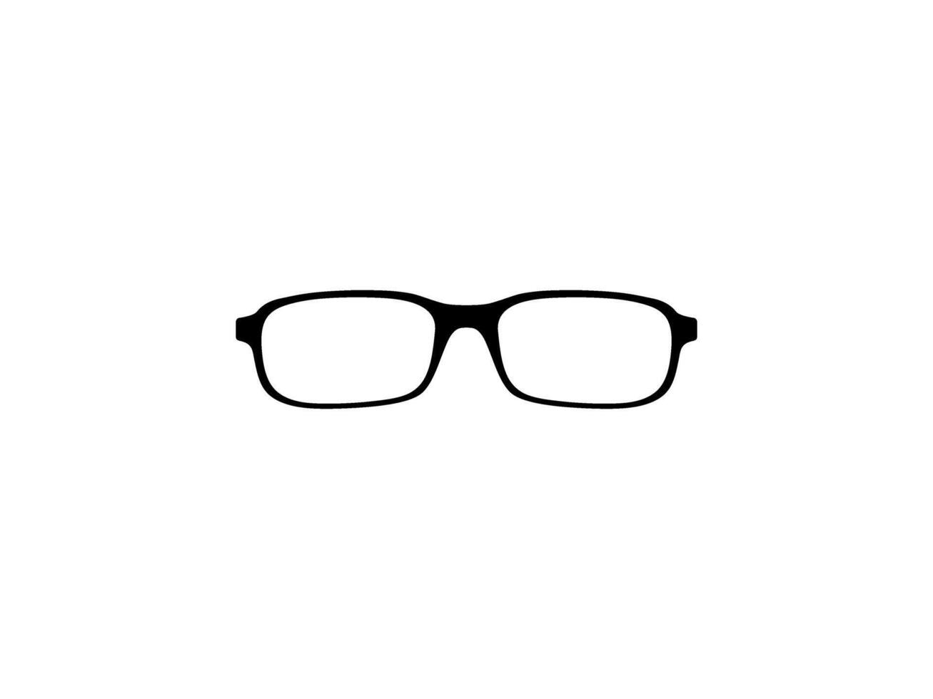 ojo lentes silueta, frente vista, plano estilo, lata utilizar para pictograma, logo gramo, aplicaciones, Arte ilustración, modelo para avatar perfil imagen, sitio web, o gráfico diseño elemento. vector ilustración