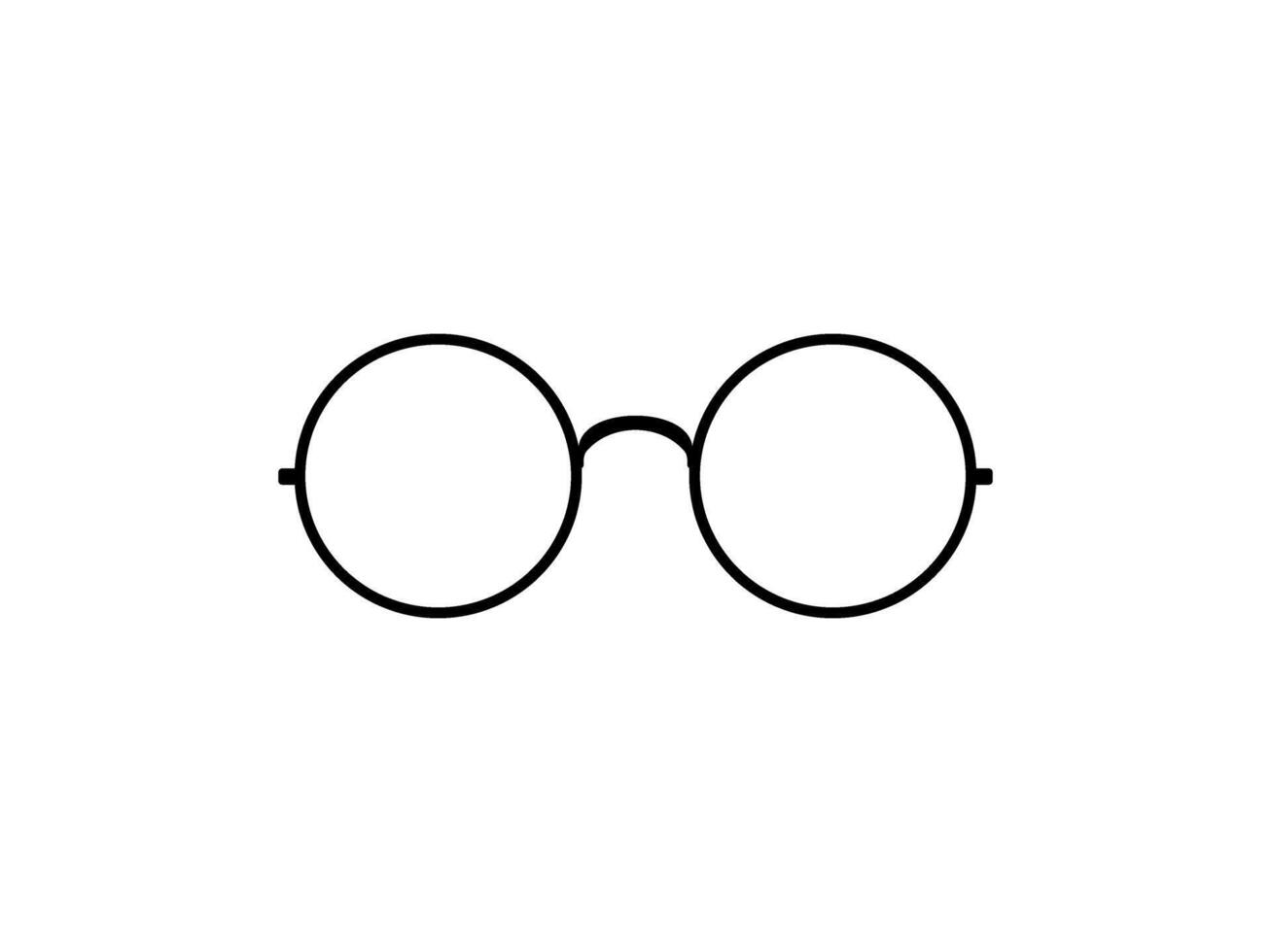 Eye Glasses Silhouette, Front View, Flat Style, can use for Pictogram, Logo Gram, Apps, Art Illustration, Template for Avatar Profile Image, Website, or Graphic Design Element. Vector Illustration