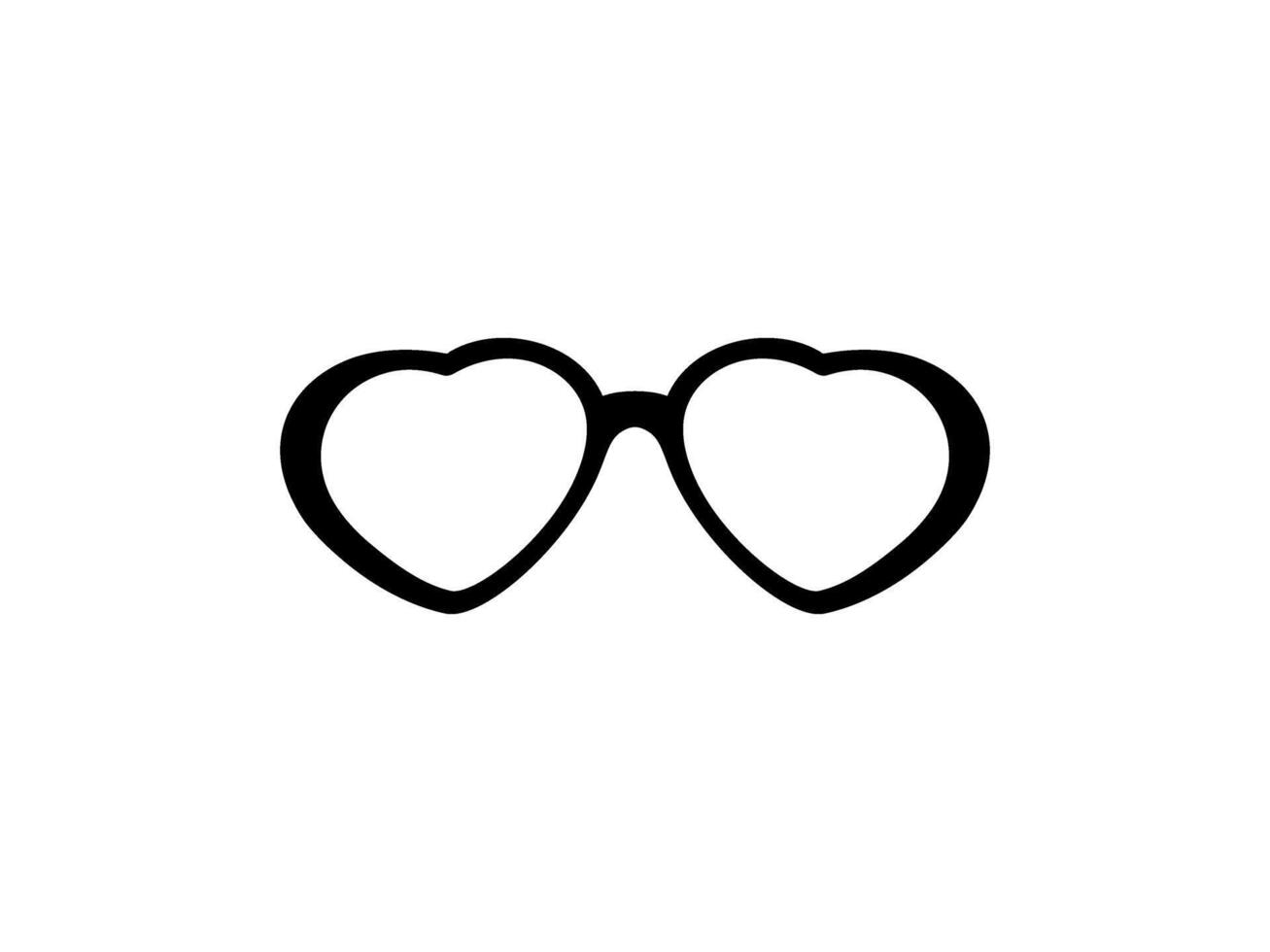 Eye Glasses Silhouette, Front View, Flat Style, can use for Pictogram, Logo Gram, Apps, Art Illustration, Template for Avatar Profile Image, Website, or Graphic Design Element. Vector Illustration