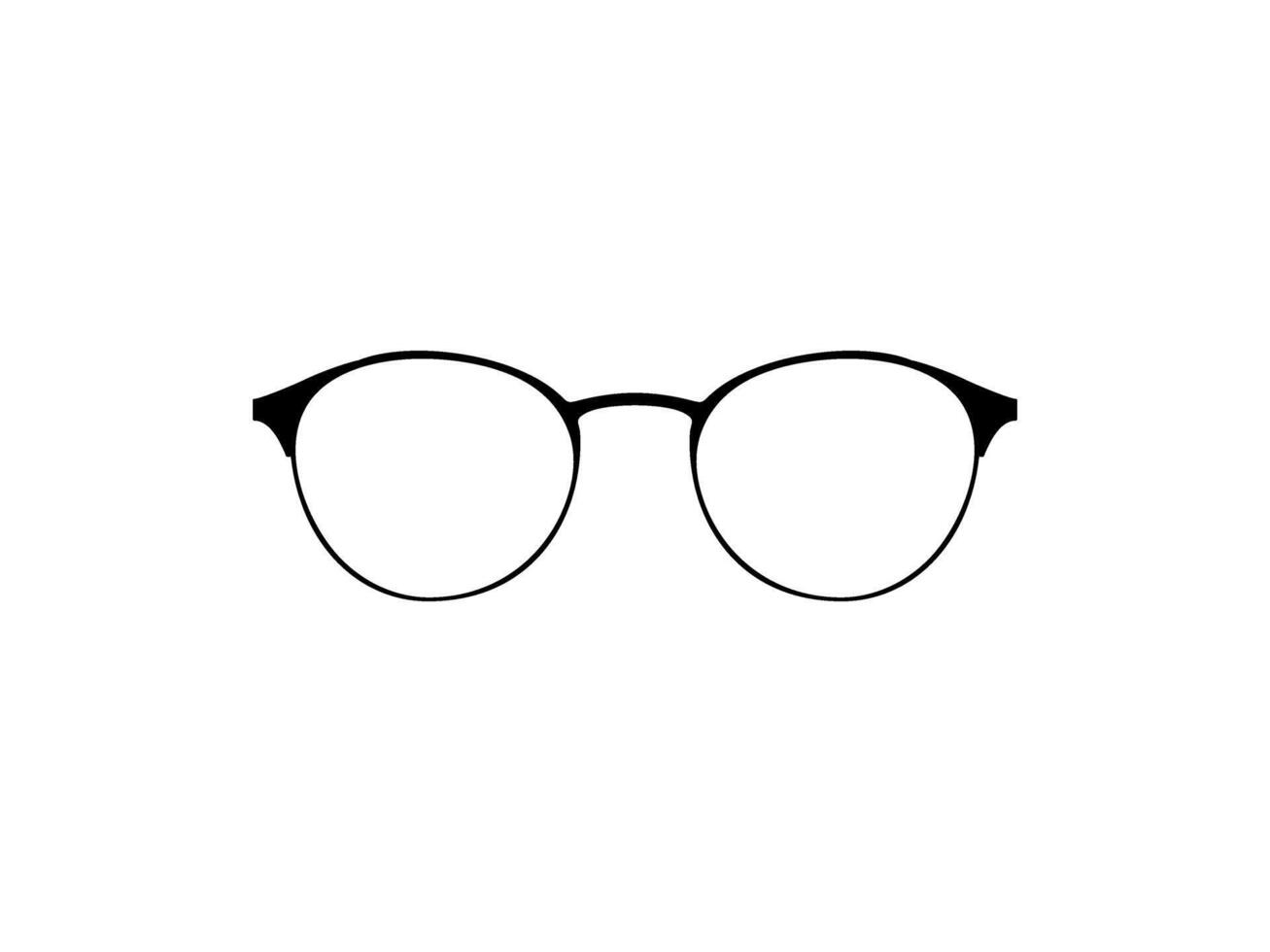 Eye Glasses Silhouette, Front View, Flat Style, can use for Pictogram, Logo Gram, Apps, Art Illustration, Template for Avatar Profile Image, Website, or Graphic Design Element. Vector Illustration