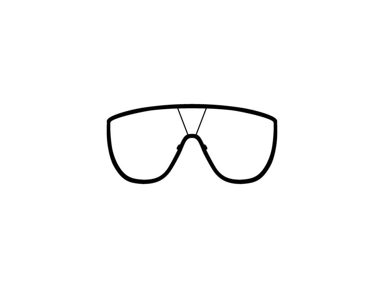 Eye Glasses Silhouette, Front View, Flat Style, can use for Pictogram, Logo Gram, Apps, Art Illustration, Template for Avatar Profile Image, Website, or Graphic Design Element. Vector Illustration