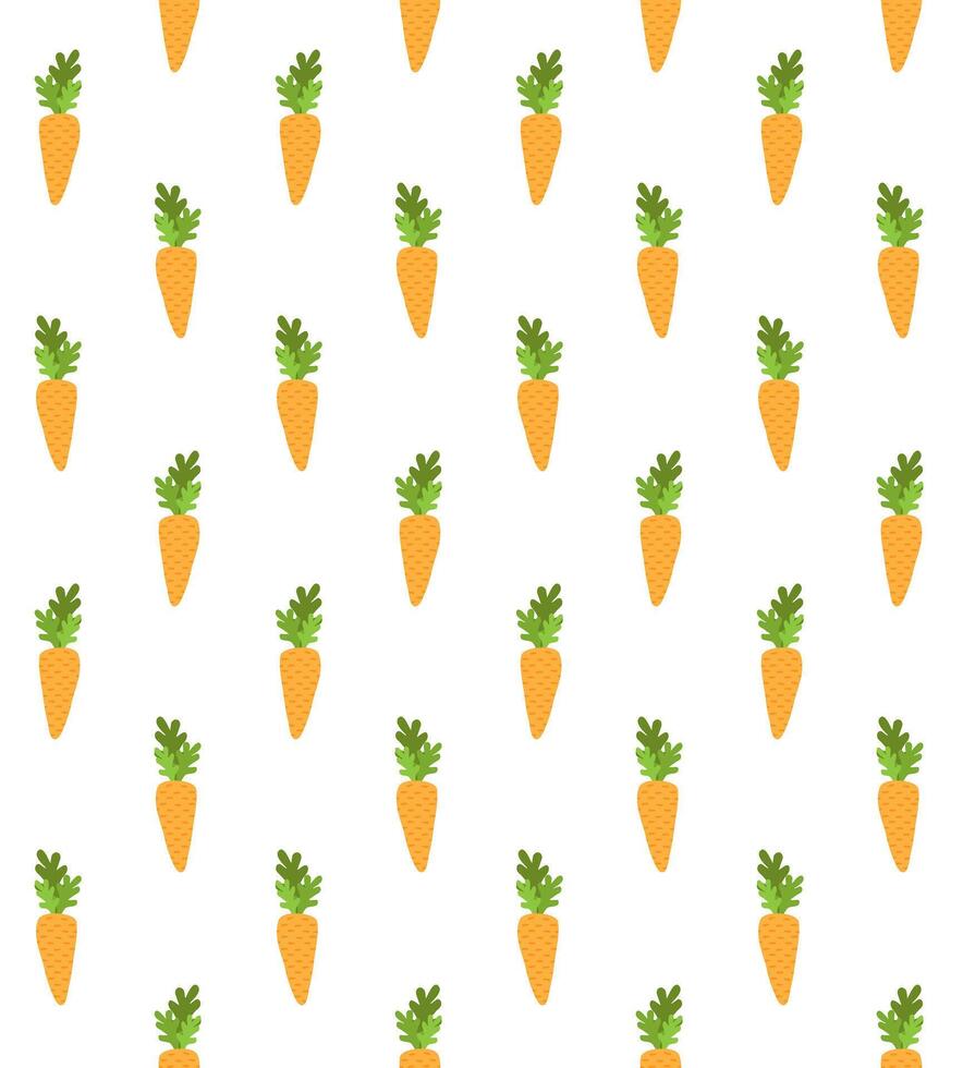 Vector seamless pattern of orange carrot