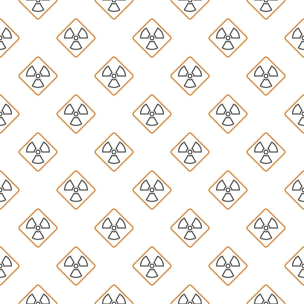 Vector Radiation Warning minimal linear seamless pattern