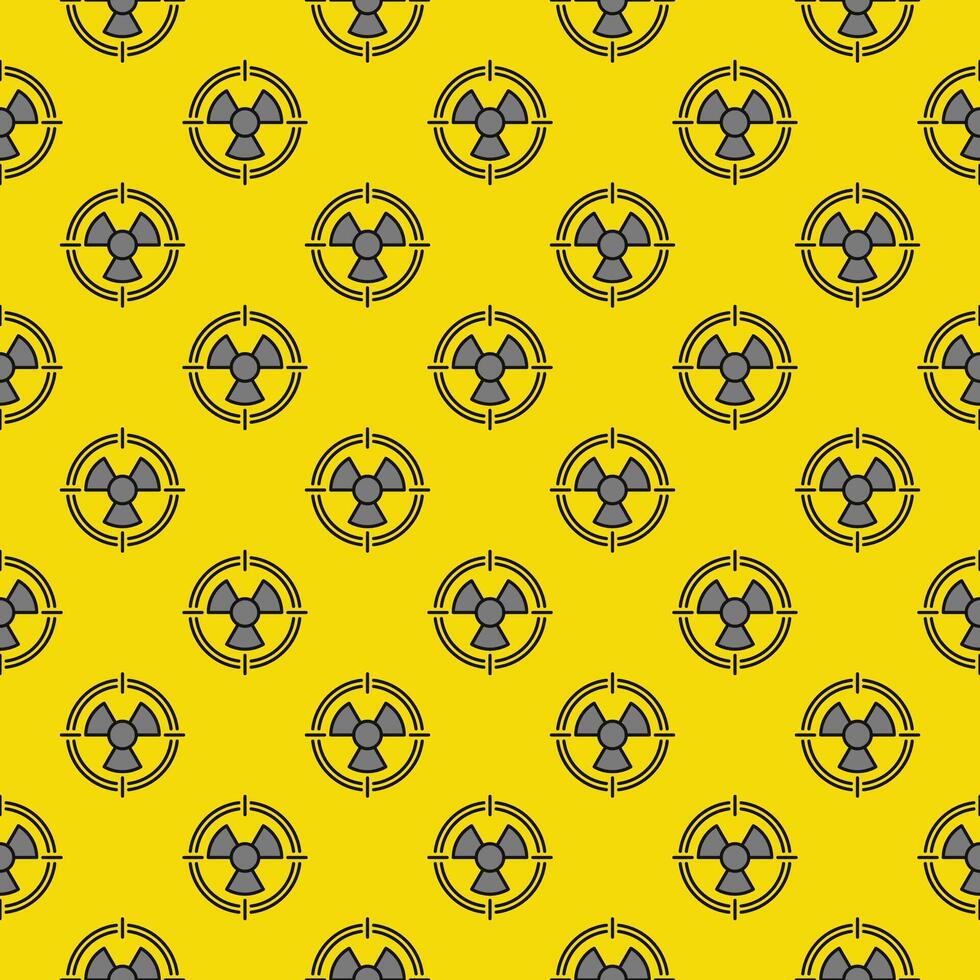 Radiation Aim Goal vector Radioactive Hazard colored seamless pattern