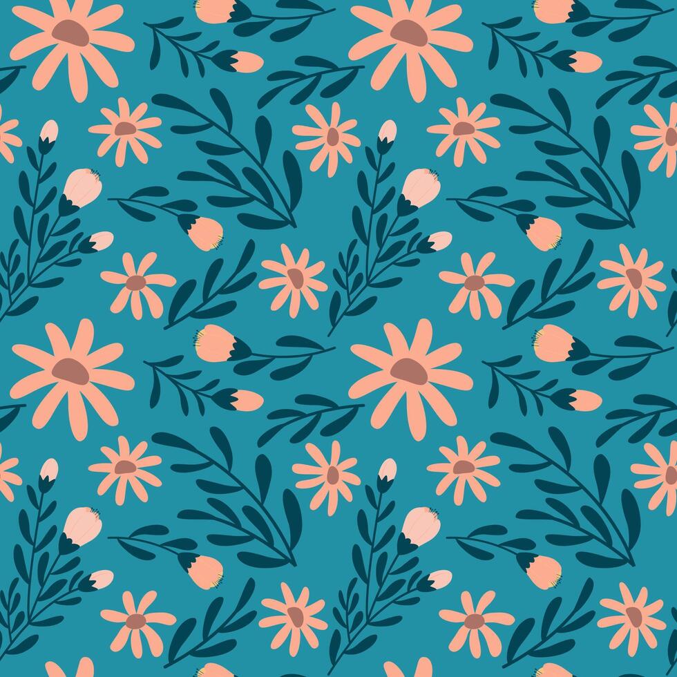 floral seamless pattern vector