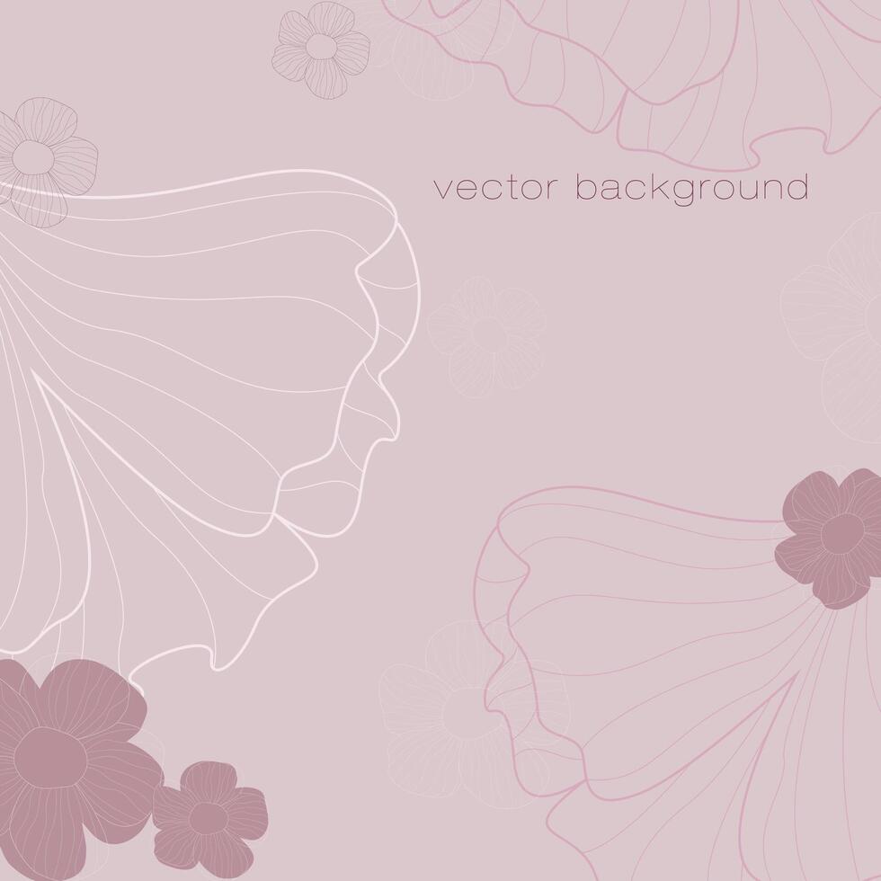 floral background with copy space vector