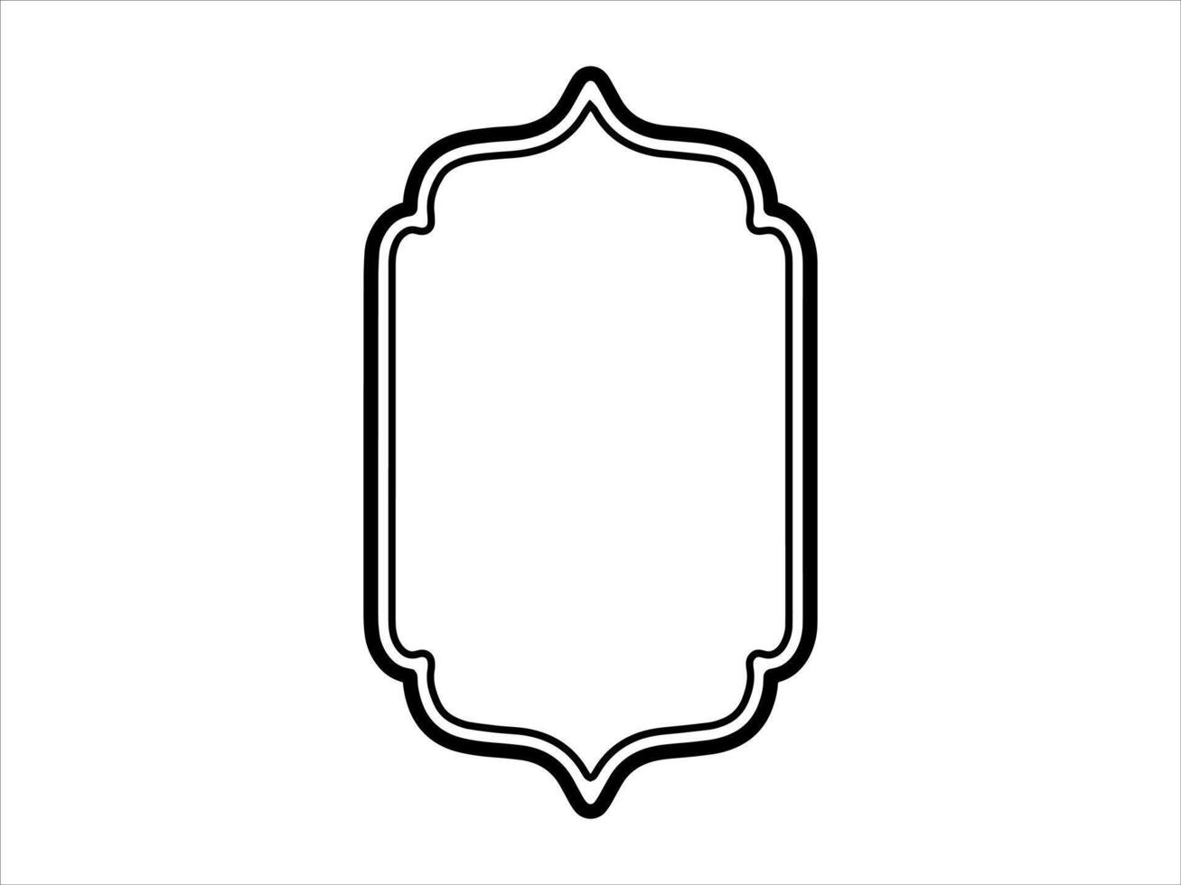 Frame Line Art Ramadan Islamic vector