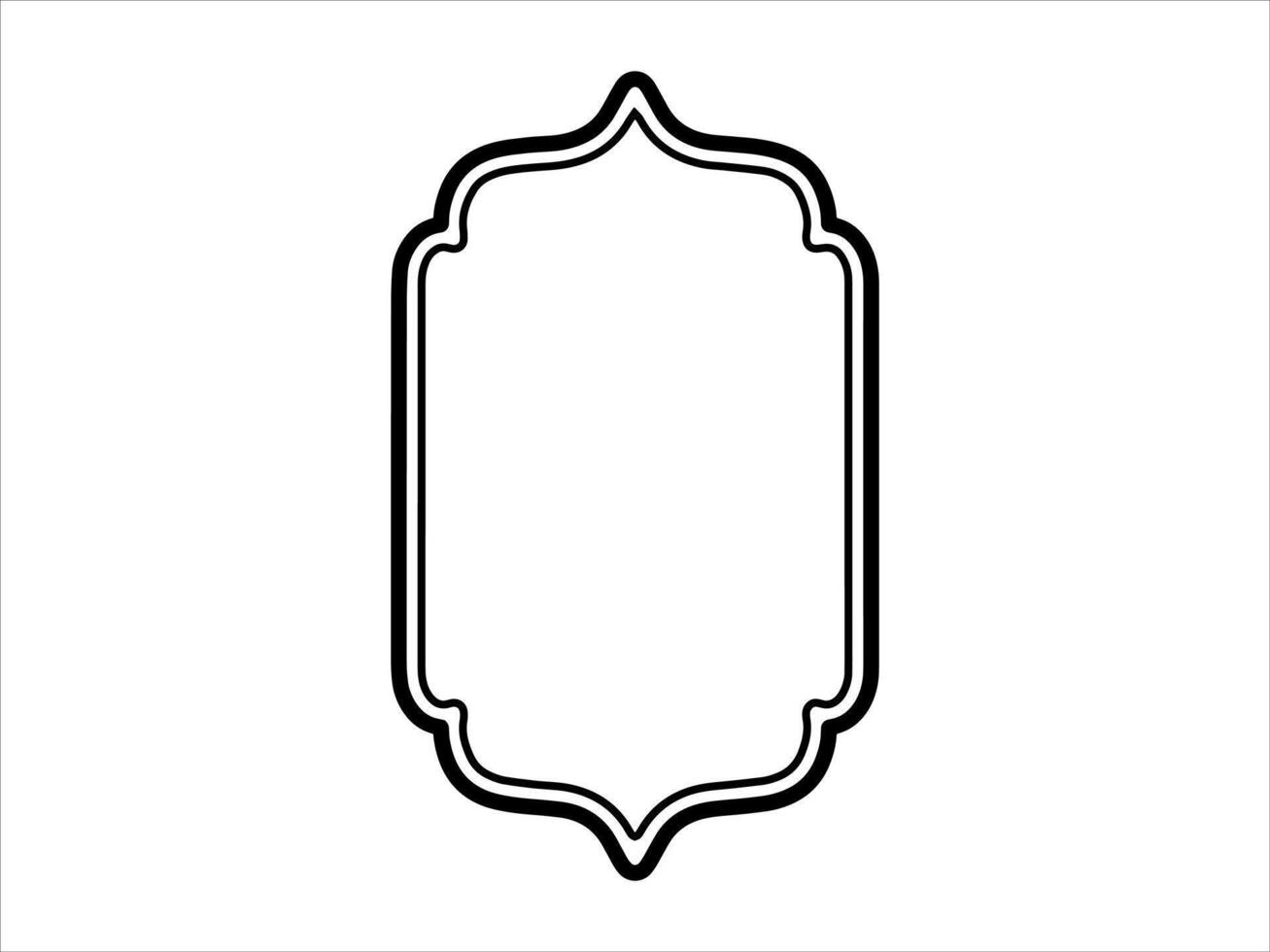 Frame Line Art Ramadan Islamic vector