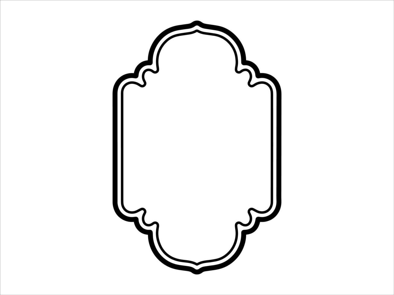 Frame Line Art Ramadan Islamic vector