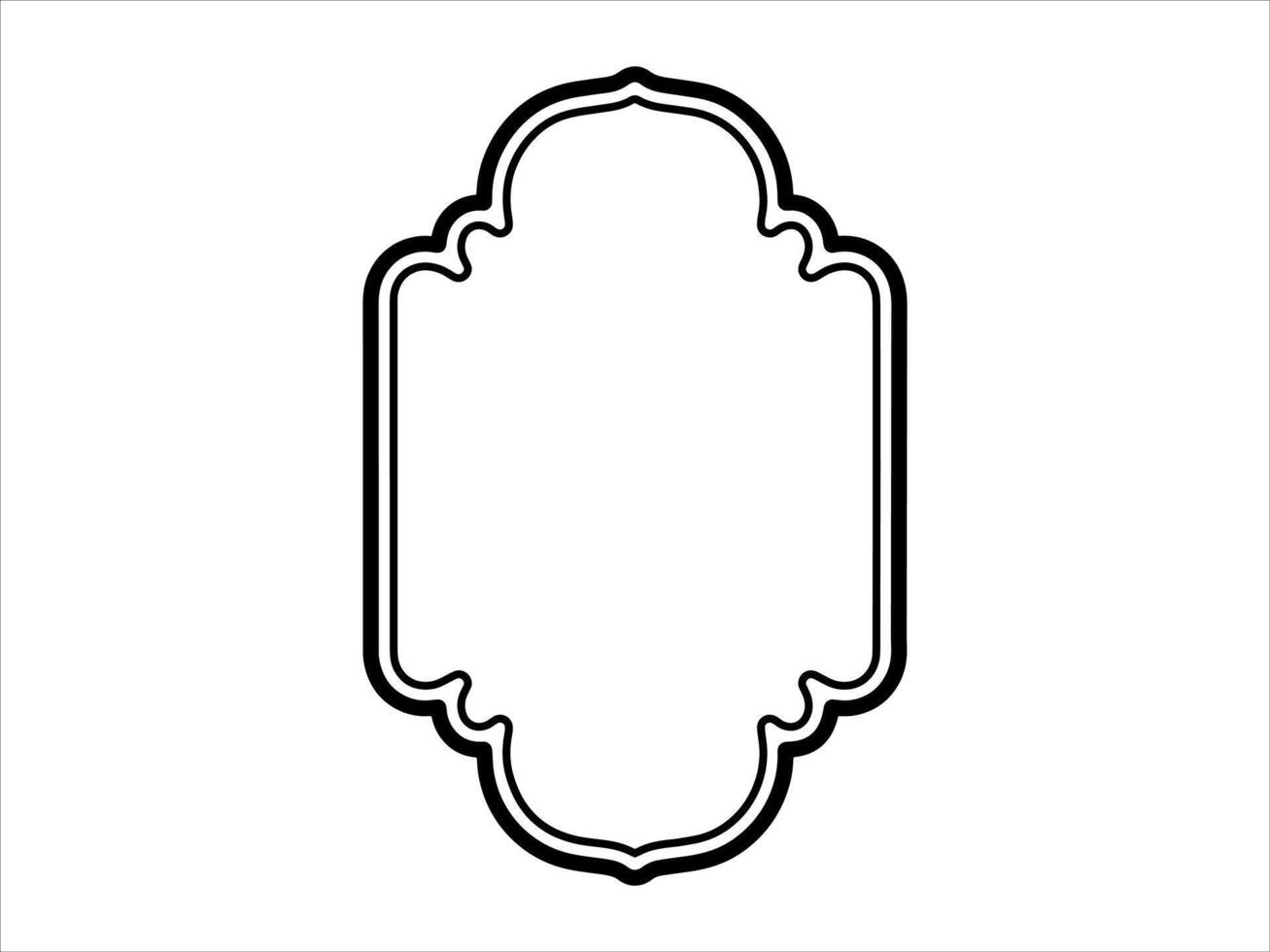 Frame Line Art Ramadan Islamic vector