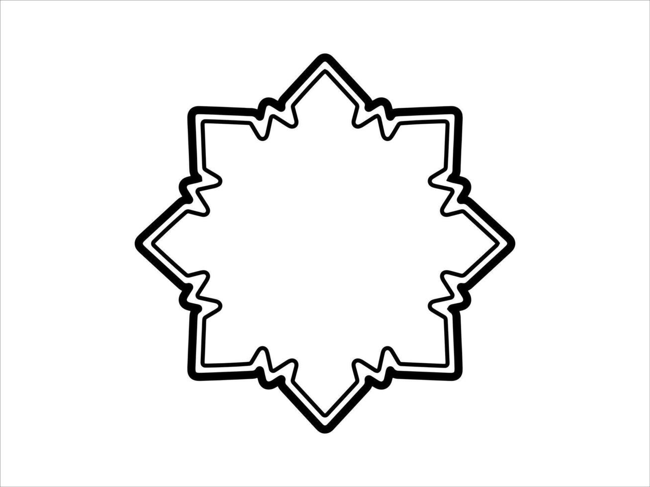Frame Line Art Ramadan Islamic vector