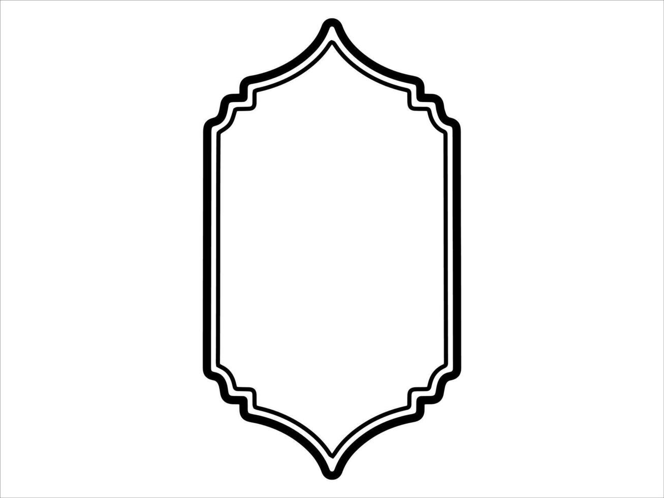 Islamic Frame Line Art Illustration vector